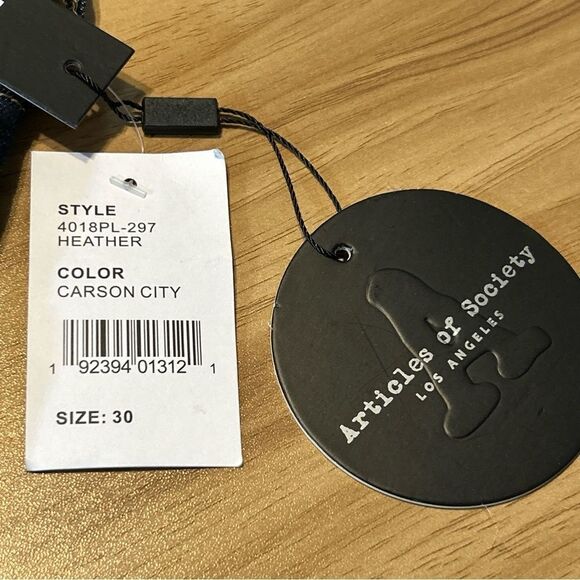 Articles of Society Heather High Rise Skinny Jeans Carson City Dark Blue Size 30 - Picture 7 of 12